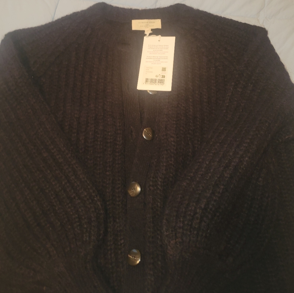 Sezane Emile sweater Small Black NWT